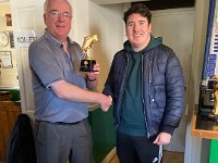 IMG 0841   James Broughton won the most man of the matches. Dad received the award. The JET treasurer had lavished club funds on this gong for the Broughton trophy cabinet